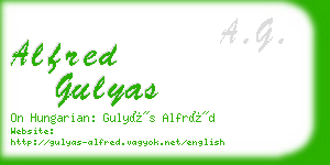 alfred gulyas business card